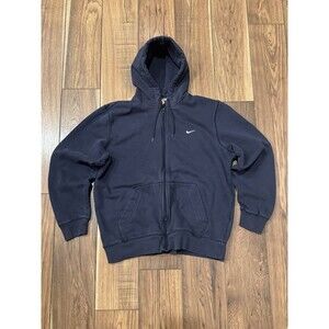 Vintage 90s Y2K Nike Athletic Dept. Faded Navy Blue Zip Up Hoodie Men’s XL 2000s